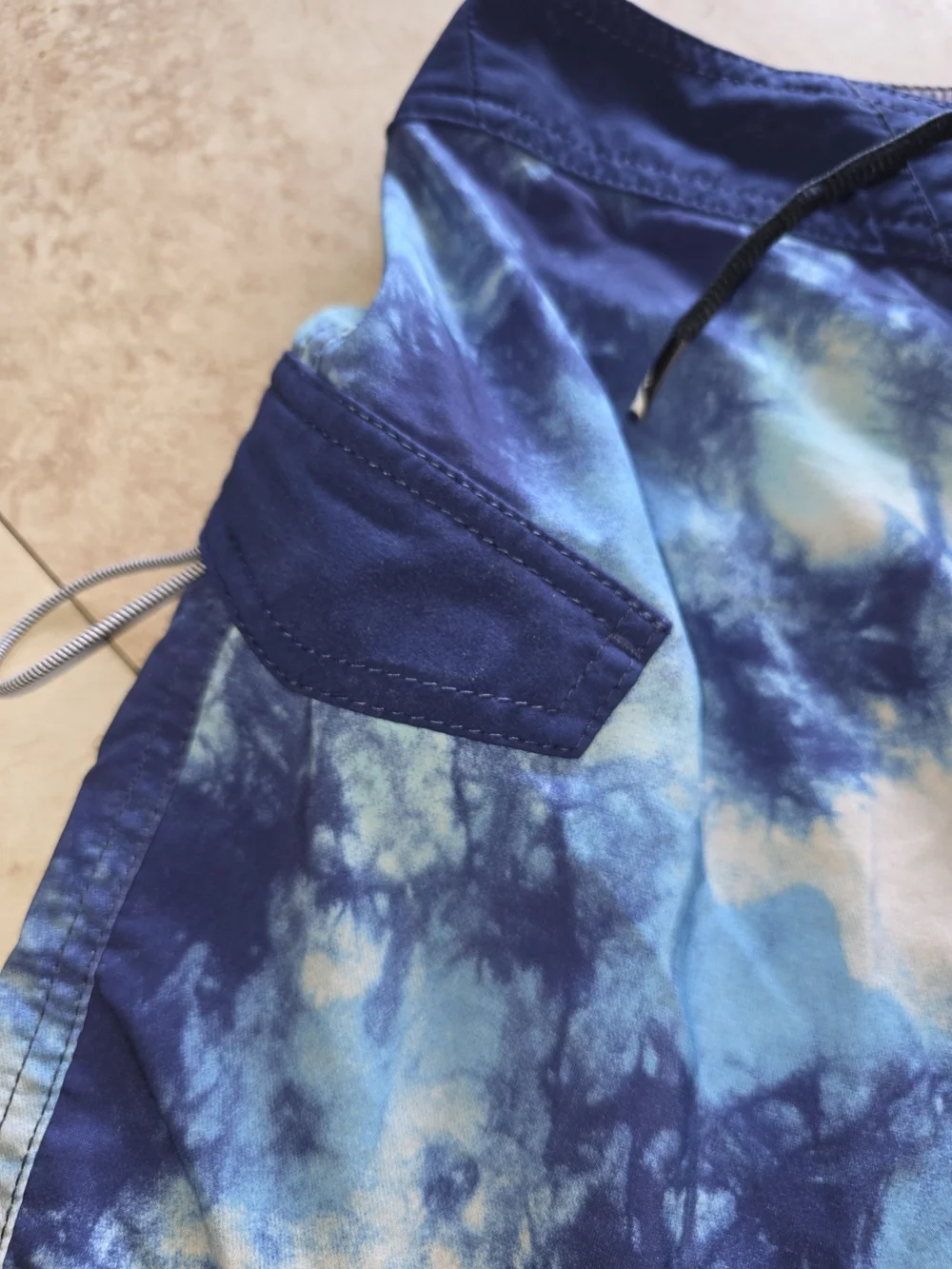 Volcom Blue Tie-Dye Board Shorts